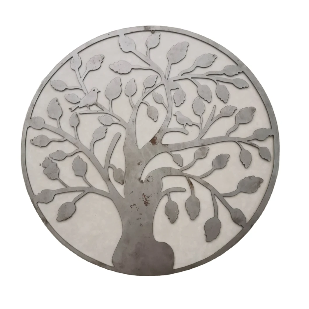 Laser Cut Metal Wall Hanging Black Tree Wall Art