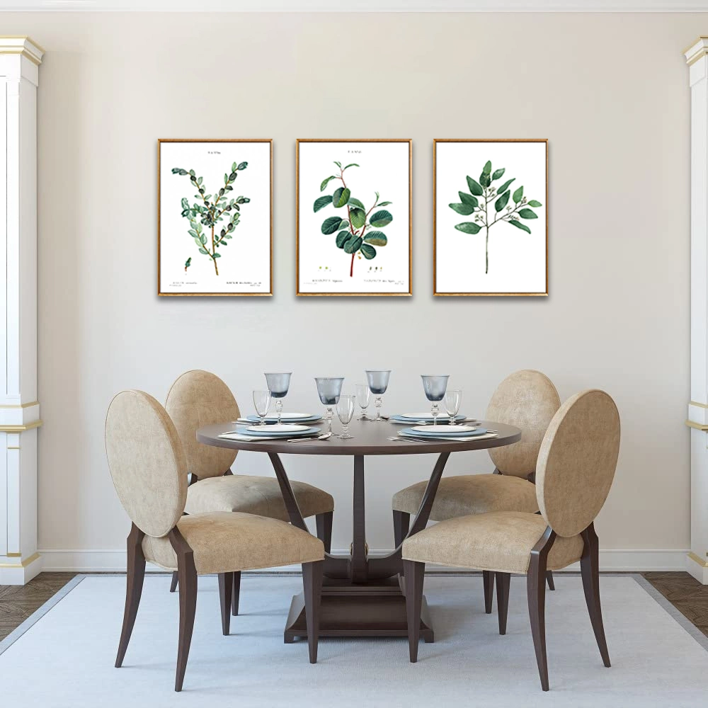 Nordic Poster Living Room 3 PCS Leaf Picture Set Botanical Posters and Prints Hanging Framed Wall Art