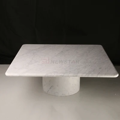 Newstar Stone Furniture Großhandel Moderner Marmor-Wohnzimmermöbel-Couchtisch Natürlicher Travertin-Esstisch Couchtisch