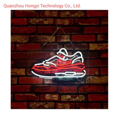 Personalisiertes wasserdichtes Neonschild LED Sneaker Schuhe Form Neonlichtlampe Leuchtend