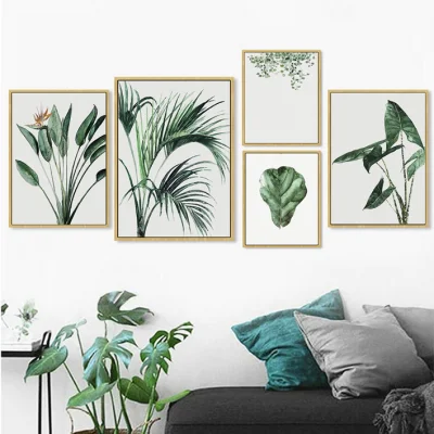 Botanische moderne Pflanzenästhetikposter, minimalistisches Gemälde, gerahmte Wandkunst für die Raumdekoration